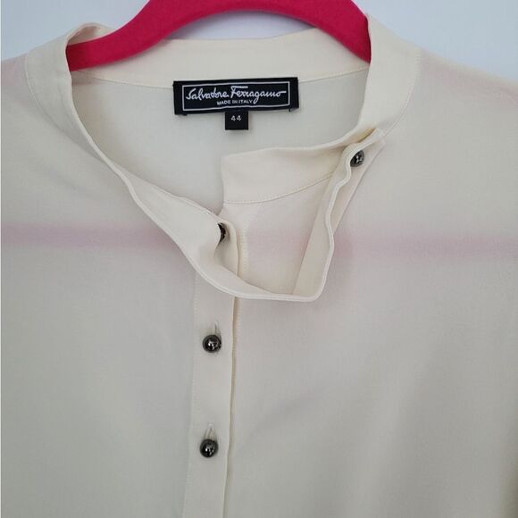 Salvatore Ferragamo button-down blouse size 44/Medium - Picture 7 of 16